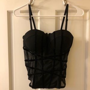 Black Mesh Bustier